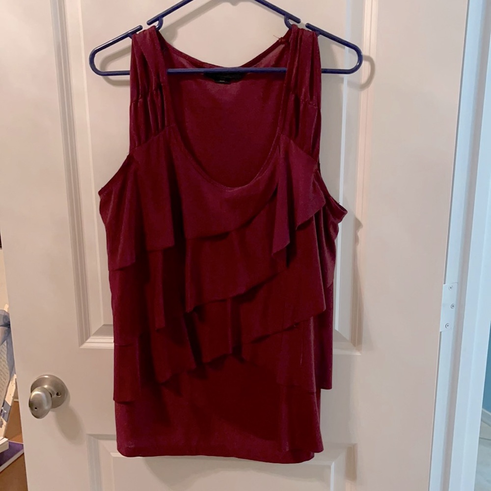 Feminine Crimson Attention Layered Blouse XL